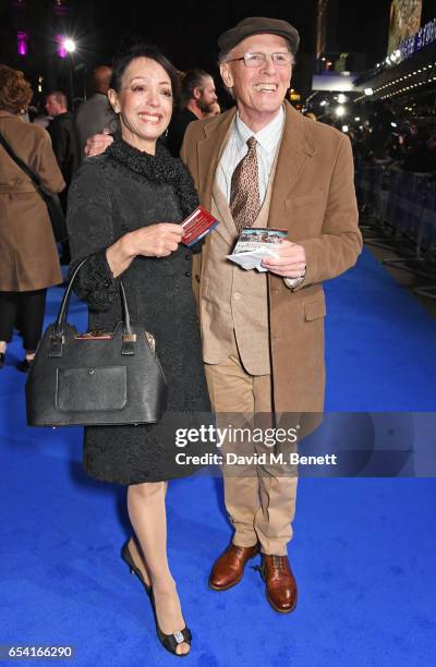 Linzi Beuselinck and Paul Nicholas attend the World Premiere of "Another Mother's Son" on March 16, 2017 in London, England.