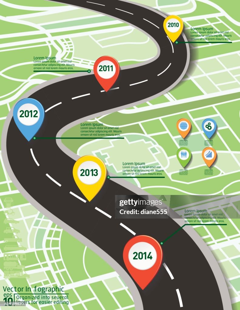 Blank Road Map Graphic