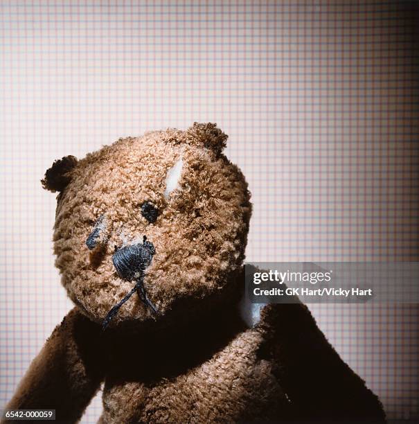 torn teddy bear - old stuffed toy stock pictures, royalty-free photos & images