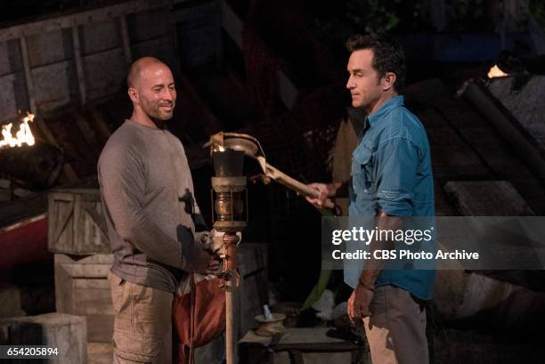 "The Stakes Have Been Raised" - Jeff Probst extinguishes Tony Vlachos's torch at Tribal Council on SURVIVOR: Game Changers. The Emmy Award-winning...