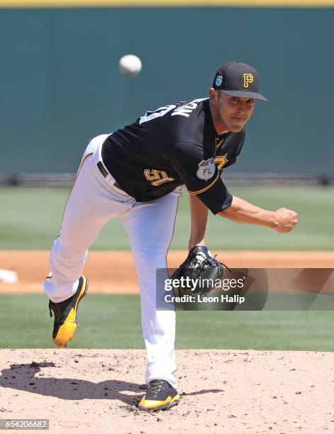 Jameson Taillon of the Pittsburgh Pirates pitches during the third inning of the Spring Training Game against the Baltimore Orioles on March 15, 2017...