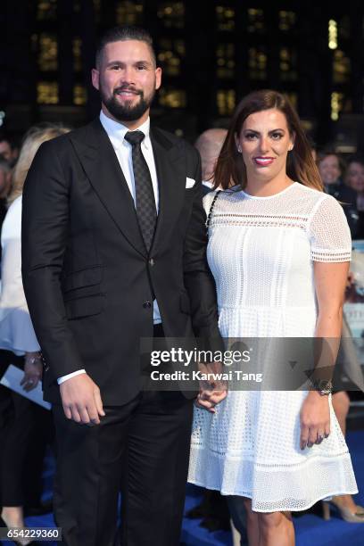 Tony Bellew and Rachael Roberts attend the World Premiere of "Another Mother's Son" at the Odeon Leicester Square on March 16, 2017 in London,...