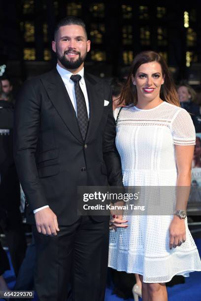 Tony Bellew and Rachael Roberts attend the World Premiere of "Another Mother's Son" at the Odeon Leicester Square on March 16, 2017 in London,...