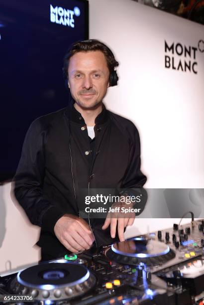Martin Solveig DJs at the Montblanc Summit launch event at The Ledenhall Building on March 16, 2017 in London, England.