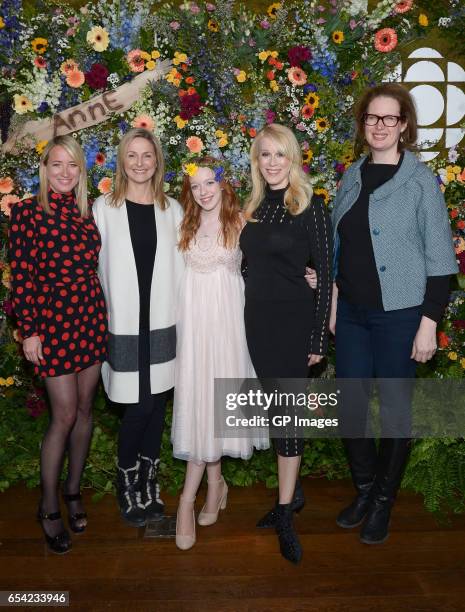 Executive Producer Miranda de Pencier, GM of programming CBC Sally Catto, actress Amybeth McNulty, Writer/Showrunner Moira Walley-Beckett and...