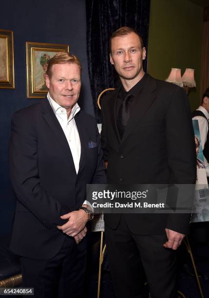 Ronald Koeman and Duncan Ferugson attend an after party following the World Premiere of "Another Mother's Son" at Cafe de Paris on March 16, 2017 in...