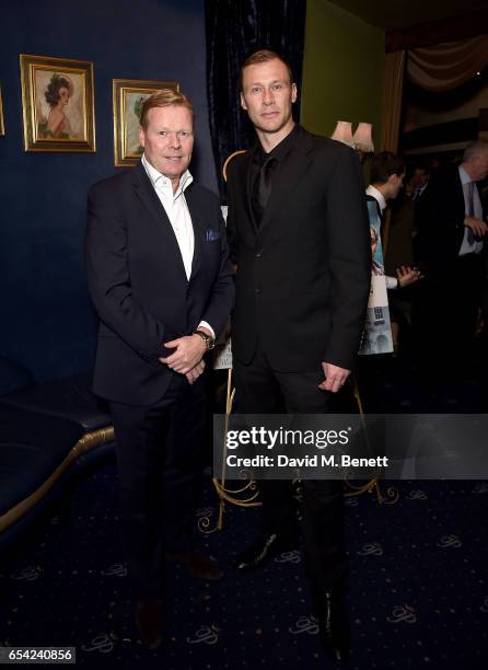 Ronald Koeman and Duncan Ferugson attend an after party following the World Premiere of "Another Mother's Son" at Cafe de Paris on March 16, 2017 in...