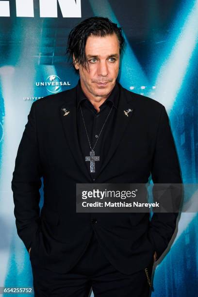 Till Lindemann attends the world premiere of the film 'Rammstein: Paris' at Volksbuehne on March 16, 2017 in Berlin, Germany.