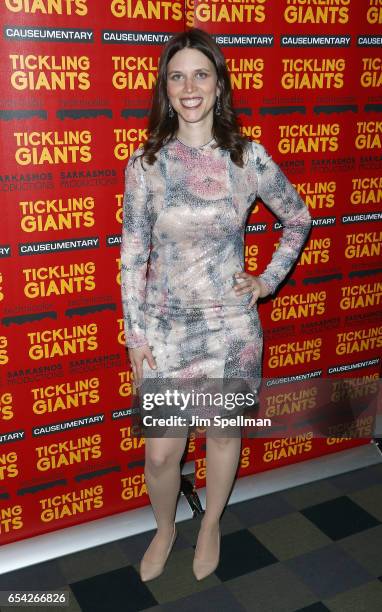 Director Sara Taksler attends the "Tickling Giants" New York premiere at IFC Center on March 16, 2017 in New York City.
