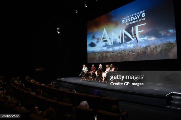 Of programming CBC Sally Catto, Executive Producer Miranda de Pencier, Writer/Showrunner Moira Walley-Beckett and Actress Amybeth McNulty attend the...