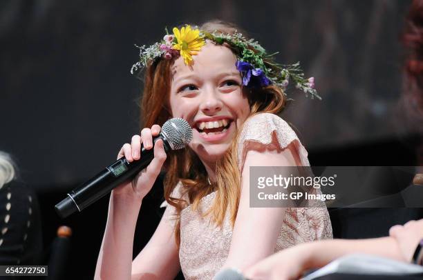 Actress Amybeth McNulty attends the CBC World Premiere VIP screening of 'Anne' at TIFF Bell Lightbox on March 16, 2017 in Toronto, Canada.