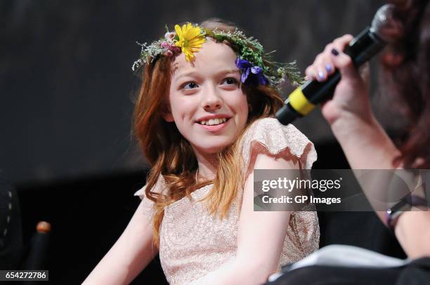 Actress Amybeth McNulty attends the CBC World Premiere VIP screening of 'Anne' at TIFF Bell Lightbox on March 16, 2017 in Toronto, Canada.