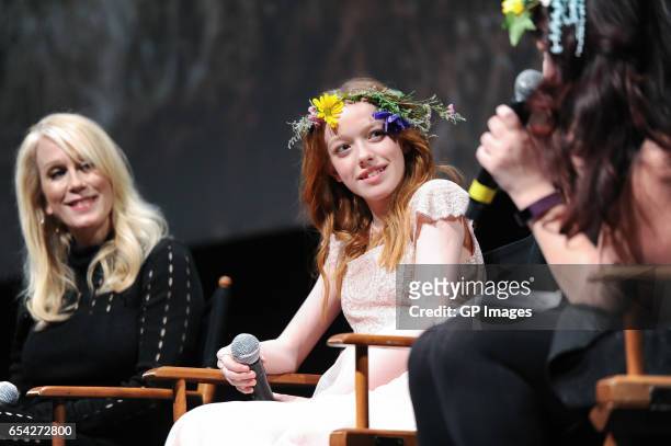 Writer/Showrunner Moira Walley-Beckett and actress Amybeth McNulty attend the CBC World Premiere VIP screening of 'Anne' at TIFF Bell Lightbox on...