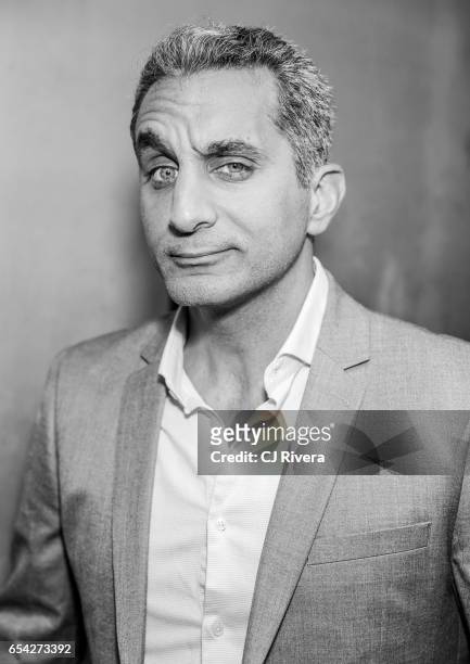 Bassem Youssef attends 'Tickling Giants' New York premiere at IFC Center on March 16, 2017 in New York City.