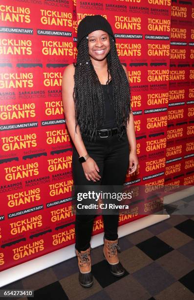 Phoebe Robinson attends 'Tickling Giants' New York premiere at IFC Center on March 16, 2017 in New York City.