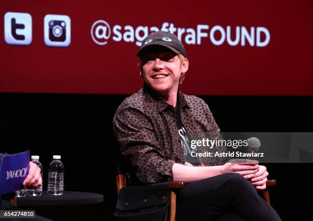 Actor Rupert Grint attends the SAG-AFTRA foundation conversation for "Snatch" at the Robin Williams Center on March 16, 2017 in New York City.