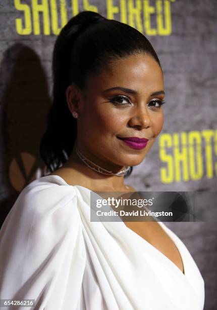 Actress Sanaa Lathan attends a screening and discussion of FOX's "Shots Fired" at Pacific Design Center on March 16, 2017 in West Hollywood,...