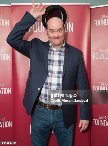 Actor David Koechner attends SAG-AFTRA Foundation's Conversations with "Superior Donuts" at SAG-AFTRA Foundation Screening Room on March 16, 2017 in...