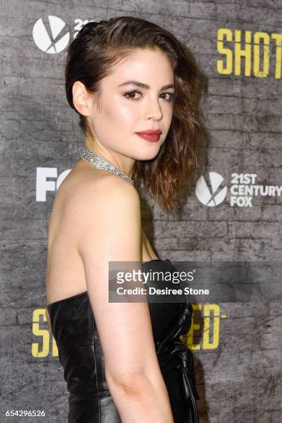 Actress Conor Leslie attends the screening of FOX's "Shots Fired" at Pacific Design Center on March 16, 2017 in West Hollywood, California.
