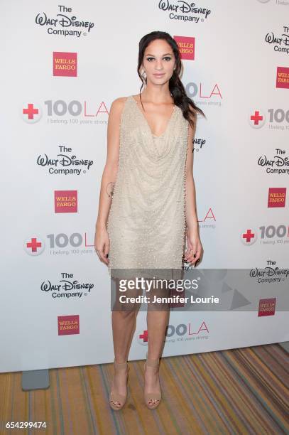 Actress Ruby Modine attends the American Red Cross Centennial Celebration to Honor Disney as the "Humanitarian Company of The Year" at the Beverly...