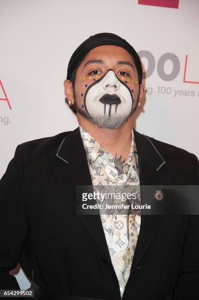 Stylist Runningbear Ramirez attends the American Red Cross Centennial Celebration to Honor Disney as the "Humanitarian Company of The Year" at the...