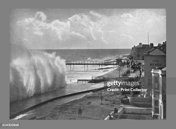 Big Sea at Bognor. C1900. Bognor Regis is a seaside resort in West Sussex on the south coast of England. From Sights and Scenes in England and Wales....