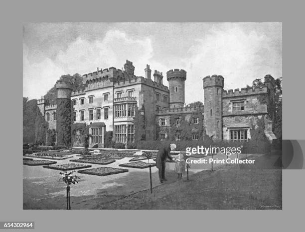 Hawarden Castle, c1900. Hawarden Castle, in Hawarden, Flintshire, Wales was the estate of the former British Prime Minister, William Ewart Gladstone,...