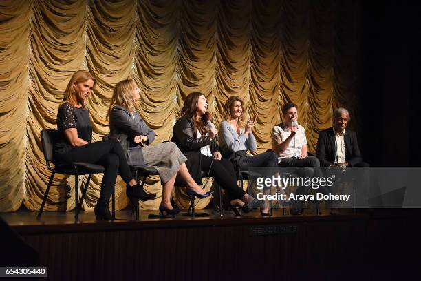 Cheryl Hines, Judy Greer, Isabella Amara, Laura Dern, Craig Johnson and Elvis Mitchell attend the Film Independent at LACMA Screening and Q&A of...