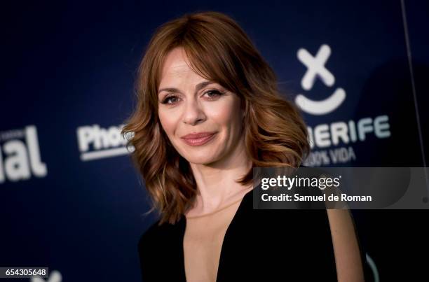 Maria Adanez attends the 'Cadena Dial' awards photocall on March 16, 2017 in Tenerife, Spain.