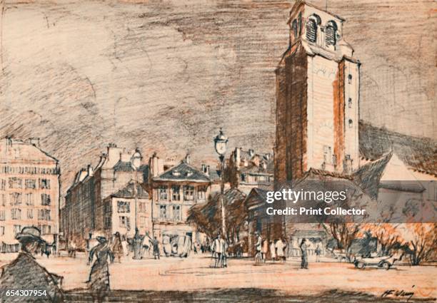 St. Germain Des Pres In the old quarter., c1927, . From A Book About Paris by George and Pearl Adam. [Jonathan Cape, London, 1927]. Artist Henry...