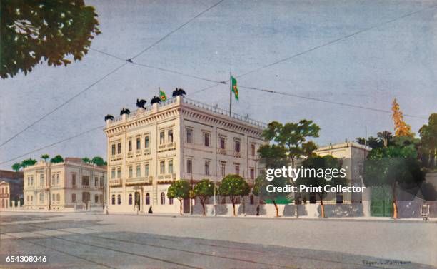 Cattete Palace - The Official Residence of the President of Brazil, 1914. Urban mansion in Rio de Janeiros Catete neighborhood. Construction began in...