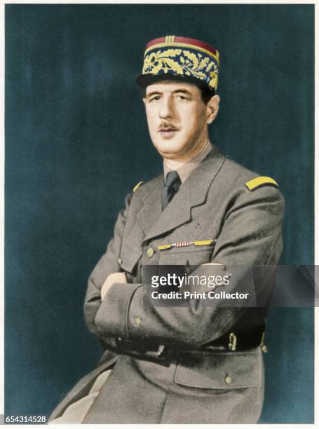 Charles Andre Joseph Marie De Gaulle, 1940. De Gaulle (1890-1970}, French soldier, statesman and author in uniform as a General. During WWII he was...