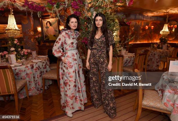 Lucilla Bonaccorsi and Luisa Beccaria at the Luisa Beccaria and Robin Birley event celebrating Sicilian lifestyle, music and fashion at 'Upstairs',...