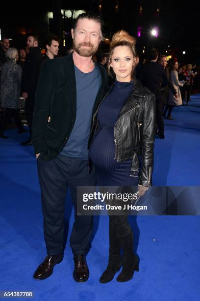 Lee Stafford and Jessica-Jane Stafford attend the World Premiere of "Another Mother's Son" on March 16, 2017 in London, England.