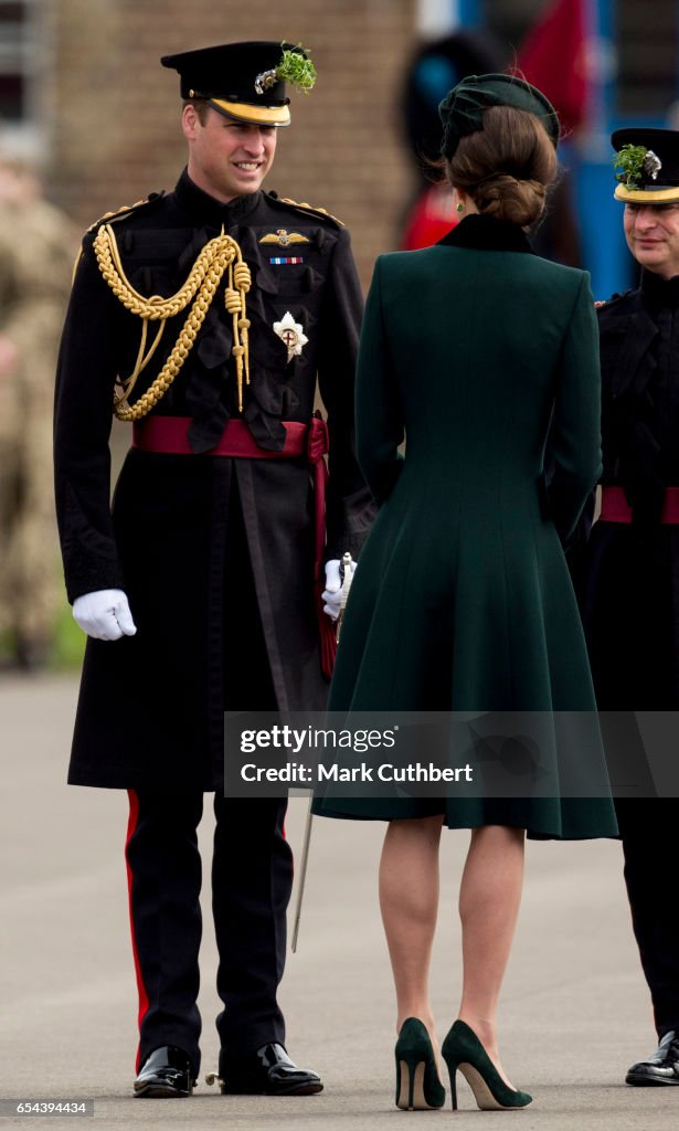 The Duke And Duchess Of Cambridge Attend The Irish Guards St Patrick's Day Parade