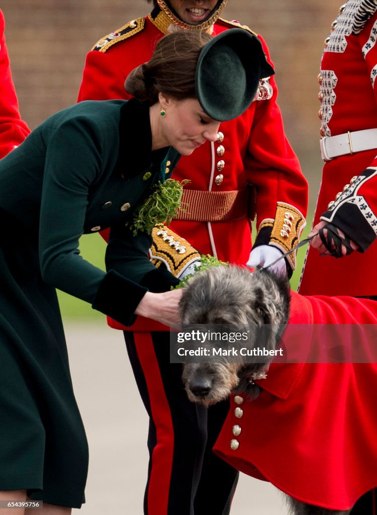 The Duke And Duchess Of Cambridge Attend The Irish Guards St Patrick's Day Parade
