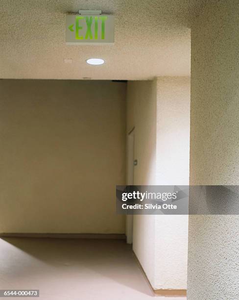 Exit Sign In Hall 557 Exit Sign Hallway Stock Photos, High-Res Pictures, and Images ...