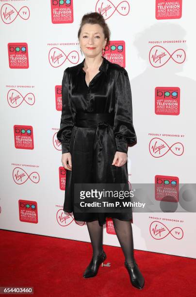 Leslie Manville attends the Broadcasting Press Guild Television & Radio Awards at Theatre Royal on March 17, 2017 in London, England.
