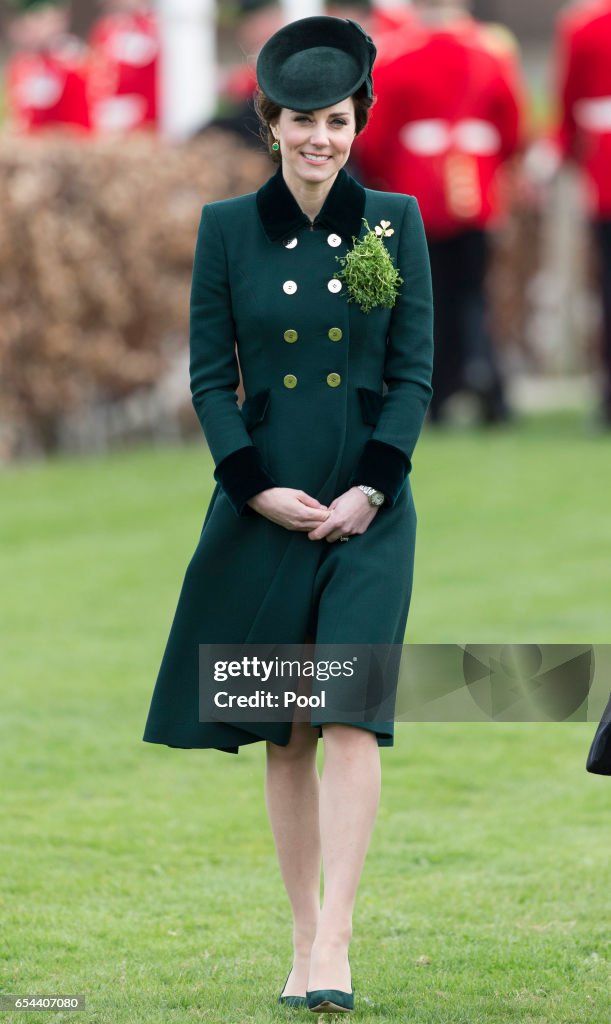 The Duke And Duchess Of Cambridge Attend The Irish Guards St Patrick's Day Parade