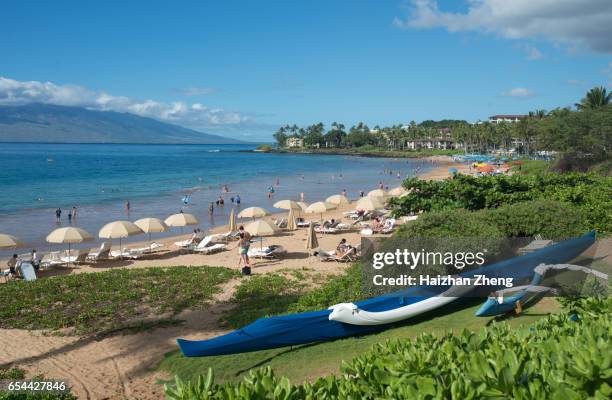 ハワイ マウイ島のワイレア ビーチ - wailea ストックフォトと画像