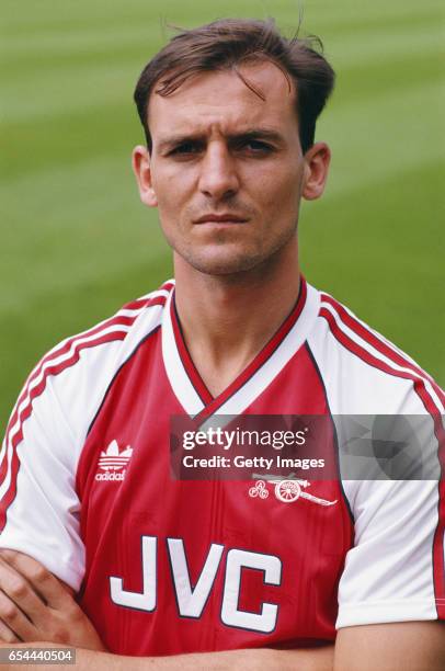 Arsenal defender Steve Bould pictured before the 1988/89 season at Highbury In August, 1988 in London, England.