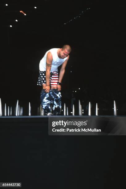 Alexander McQueen at the Alexander McQueen Spring 2000 Fashion Show on September 17, 1999 at Pier 94 in New York City.