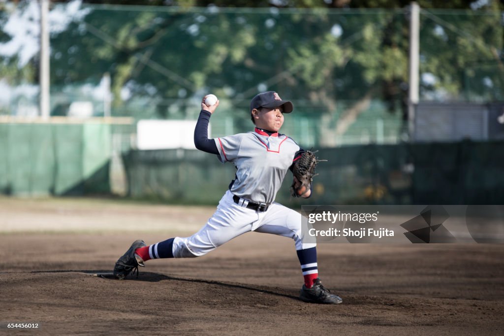 Youth Baseball Players, pitcher