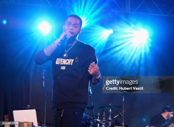 Recording artist Dave East performs onstage at the Mass Appeal music showcase during 2017 SXSW Conference and Festivals at Stubbs on March 16, 2017...