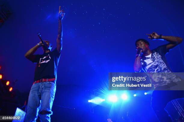 Rapper G Herbo performs onstage at the Mass Appeal music showcase during 2017 SXSW Conference and Festivals at Stubbs on March 16, 2017 in Austin,...