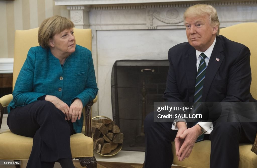 TOPSHOT-US-GERMANY-TRUMP-MERKEL