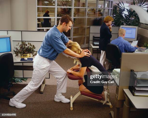 Person Getting Chair Message Office Chair Massage Photos and Premium High Res Pictures - Getty Images