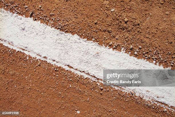 baseline drawn in dirt - sports chalk stock pictures, royalty-free photos & images