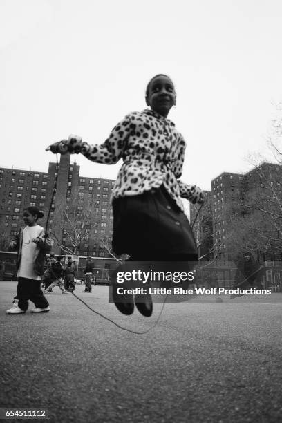 Jump Rope History Jumping Rope In The 1920s 330+ Retro Skipping Rope Stock Photos,