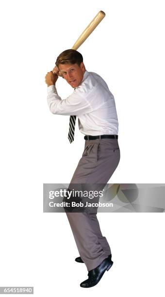 businessman holding baseball bat - sports bat stock pictures, royalty-free photos & images